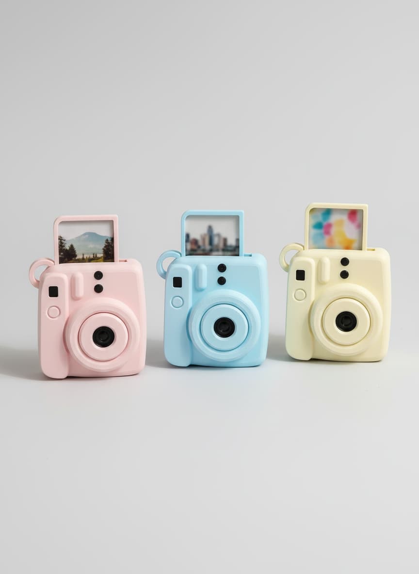 Colección de llaveros polaroid